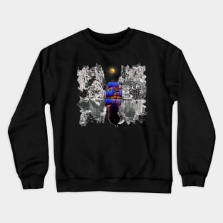 Sailing through the mountainous strait Crewneck Sweatshirt